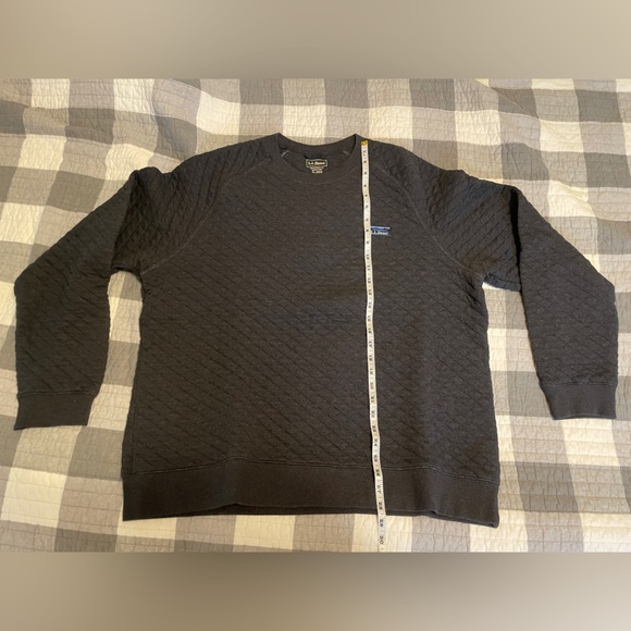 LL Bean Quilted Crew Neck Sweater XL - Picture 3 of 3